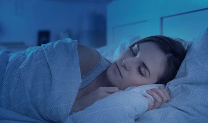 A woman sleeping