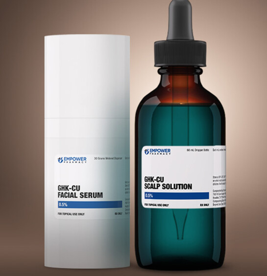 GHK-cu facial serum and GHK-cu scalp solution