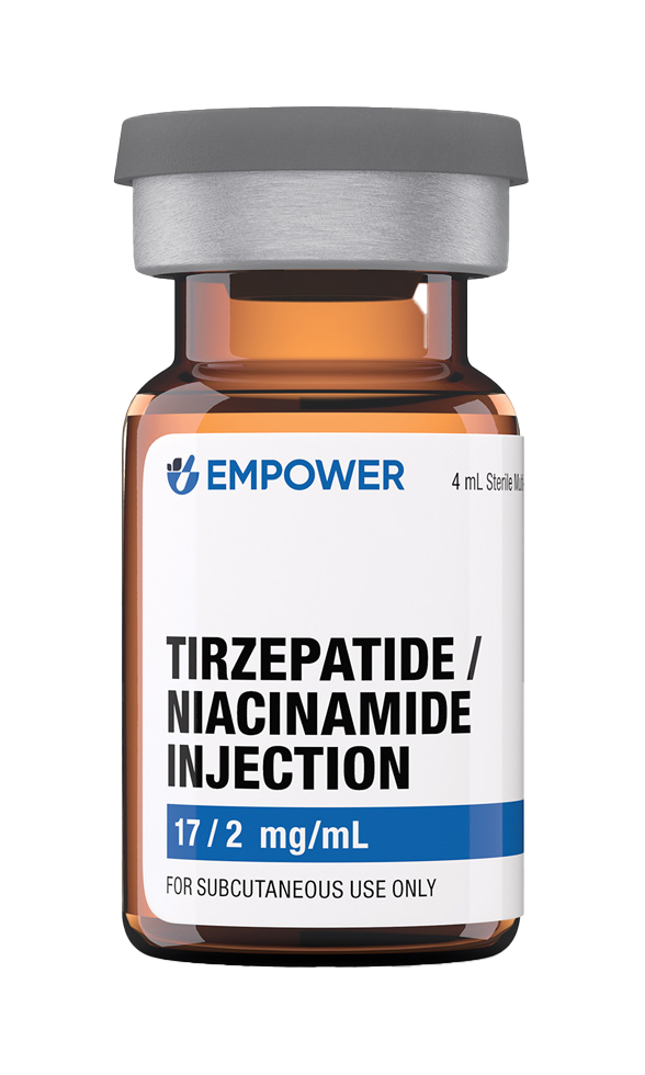 Tirzepatide/Niacinamide Injection bottle